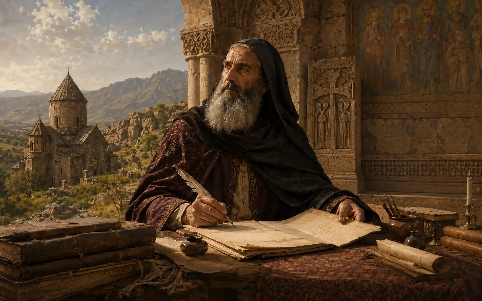 Illustration for Mesrop Mashtots and the Armenian Alphabet
