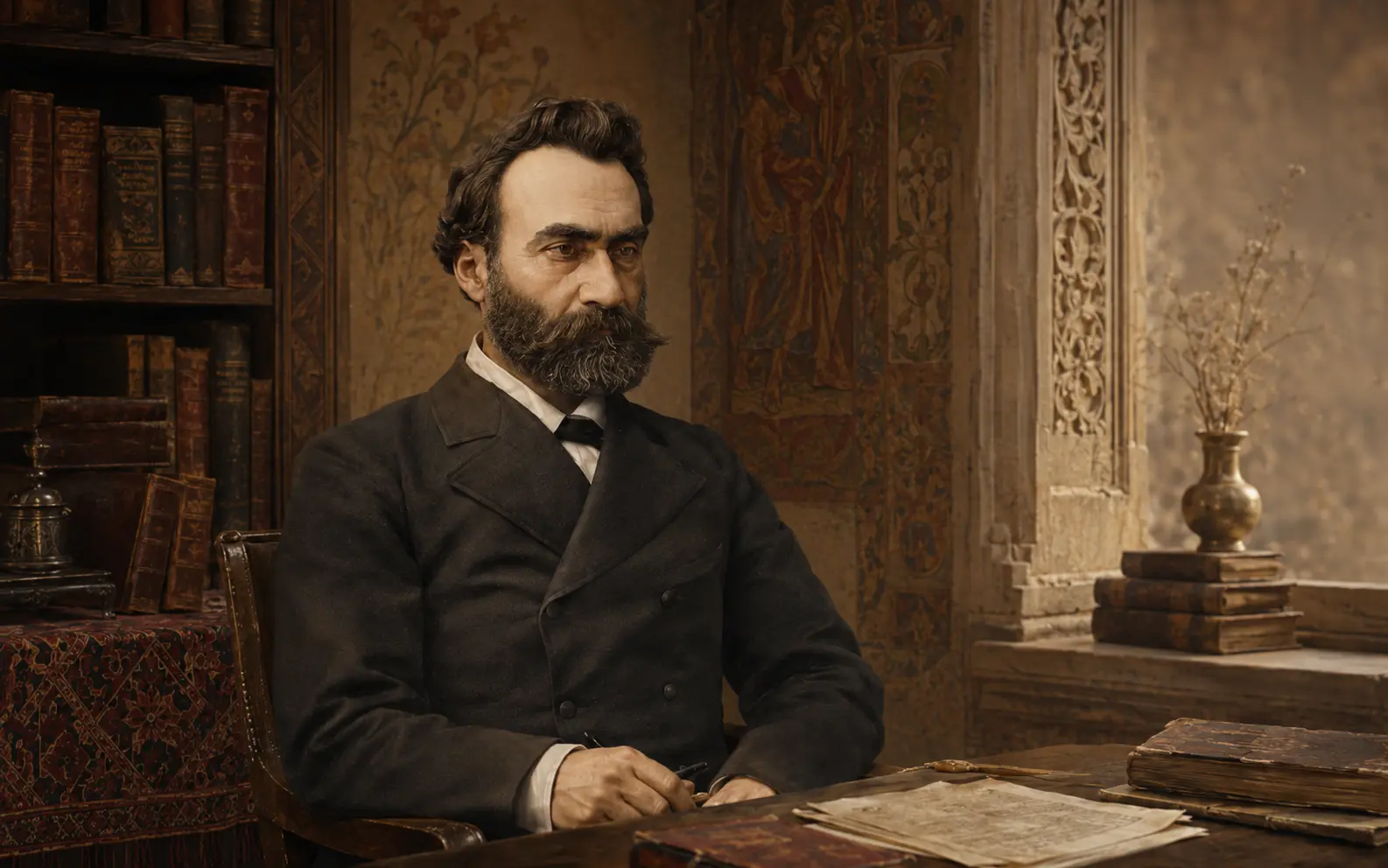 Illustrated portrait of Raffi